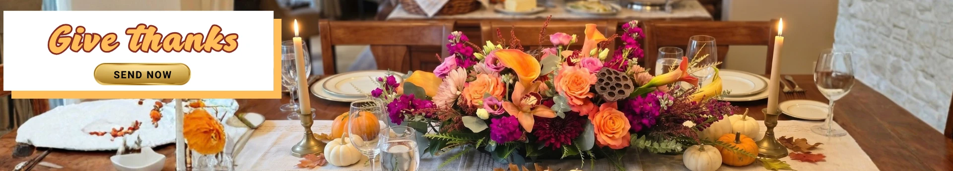 Thanksgiving flowers delivered same day in DC, MD, and VA