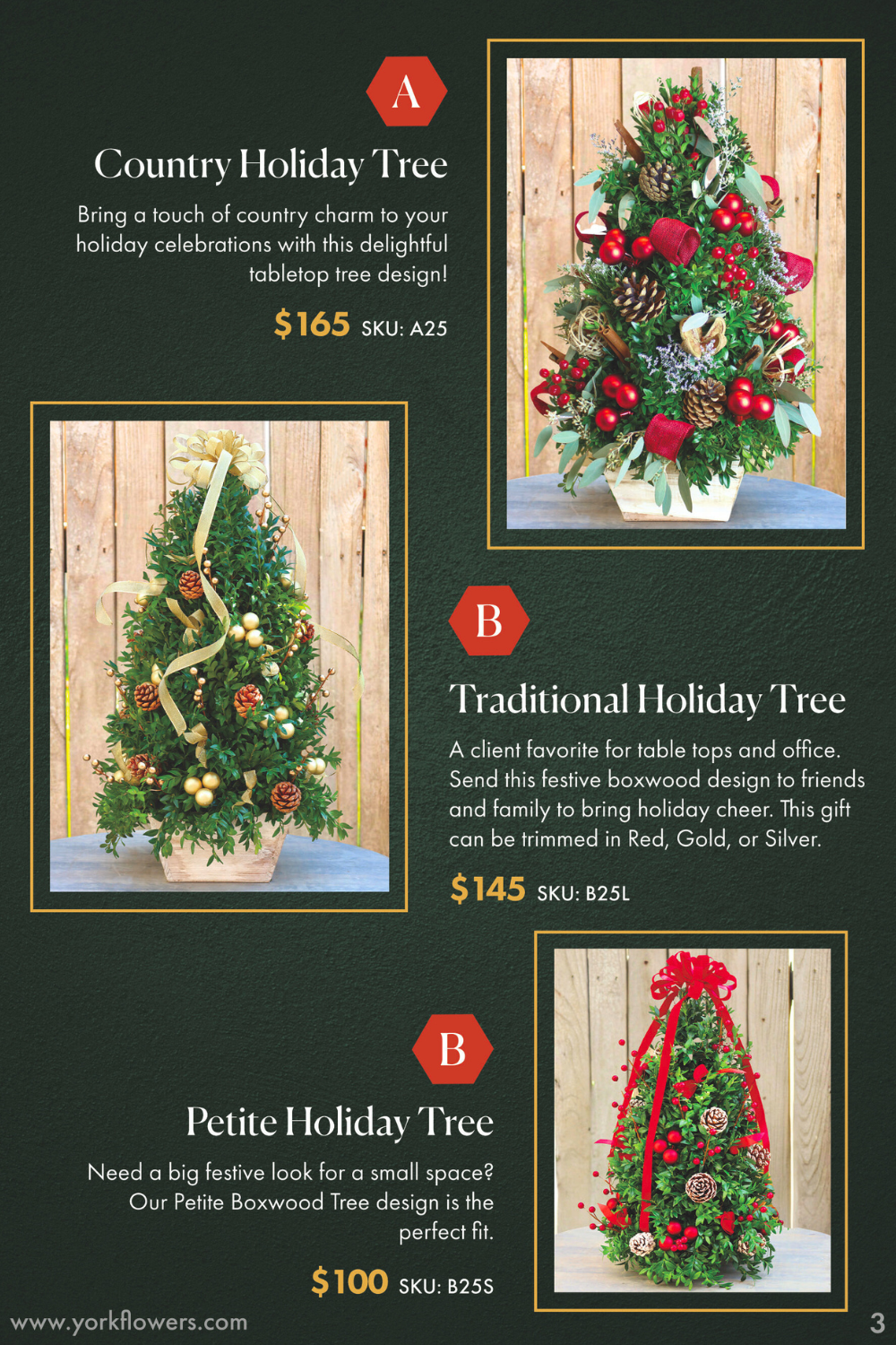 2025 York flowers holiday catalog